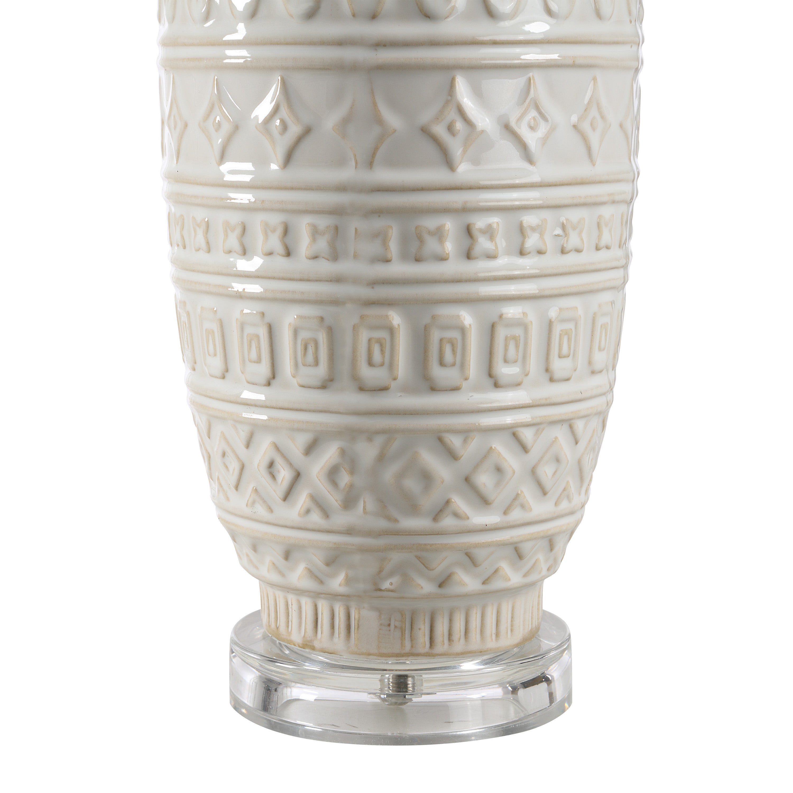 Sereno 30" Ceramic Table Lamp White-Table Lamp-DECOROLALA