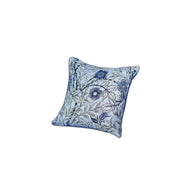 Set Of 4 17" Jacquard Leaf Throw Pillow Cover In Blue-Accent Throw Pillows-DECOROLALA