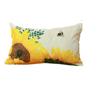 Set Of 4 20" Sunflower Bee Lumbar Pillow Cover In Multicolor-Accent Throw Pillows-DECOROLALA