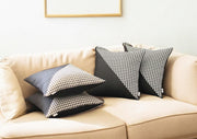 Set Of 4 Black Houndstooth Pillow Covers-Accent Throw Pillows-DECOROLALA