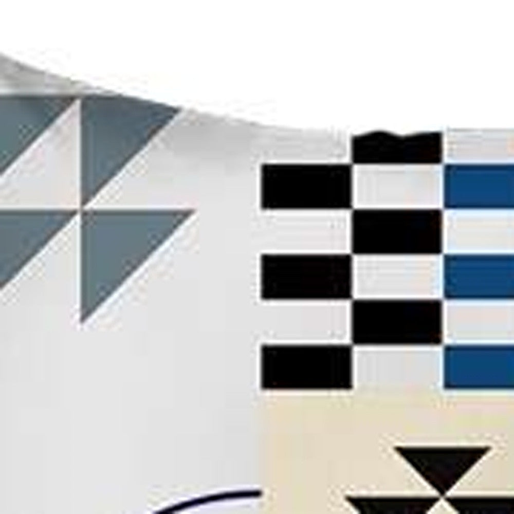 Set Of 4 Blue Boho Chic Printed Pillow Covers-Accent Throw Pillows-DECOROLALA