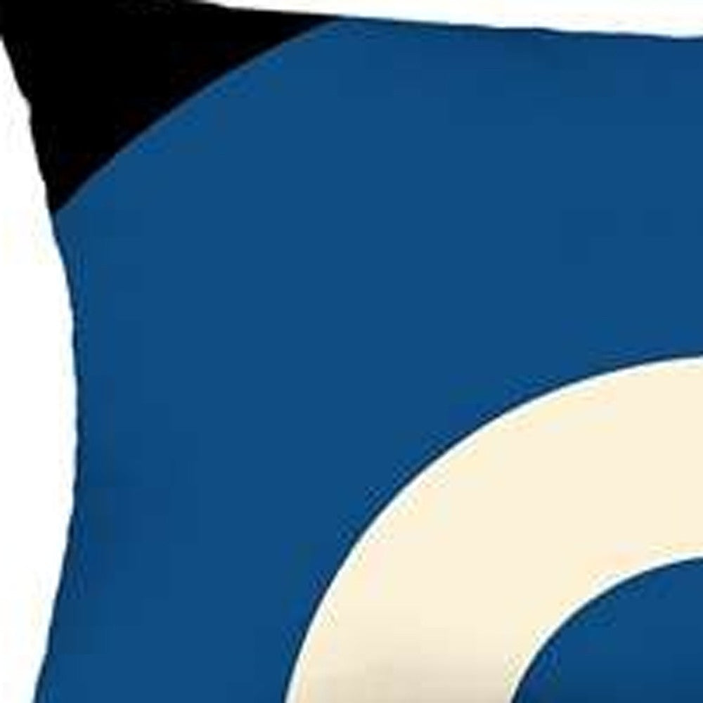 Set Of 4 Blue Modern Lumbar Pillow Covers-Accent Throw Pillows-DECOROLALA