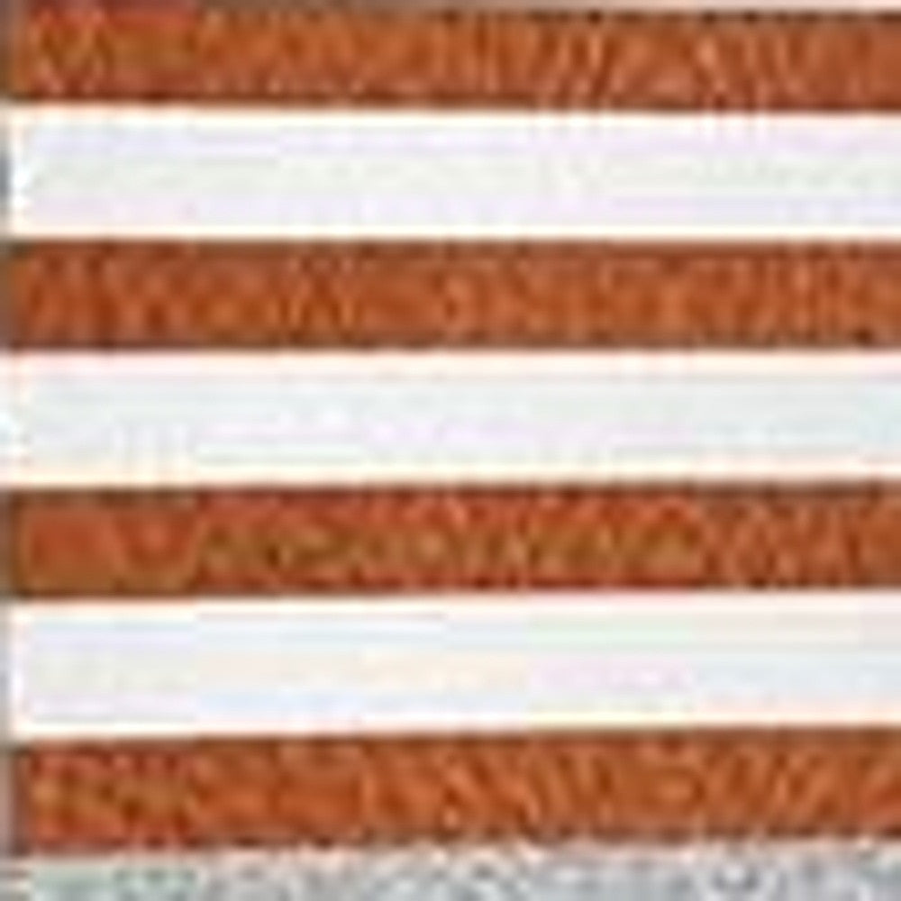Set Of 4 Orange And Ivory Striped Pillow Covers-Accent Throw Pillows-DECOROLALA