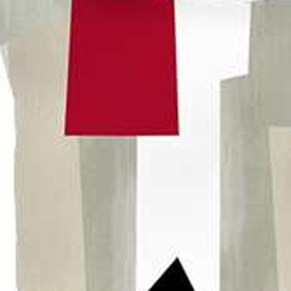 Set Of 4 Red And Ivory Printed Pillow Covers-Accent Throw Pillows-DECOROLALA