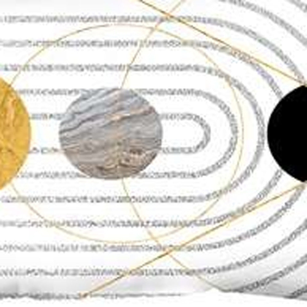 Set Of 4 White Patterned Lumbar Pillow Covers-Accent Throw Pillows-DECOROLALA