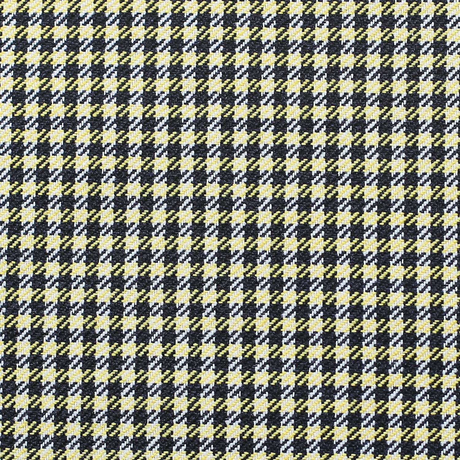 Set Of 4 Yellow Houndstooth Pillow Covers-Accent Throw Pillows-DECOROLALA
