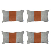 Set Of Four Multi Polyester Lumbar Pillow Cover-Accent Throw Pillows-DECOROLALA