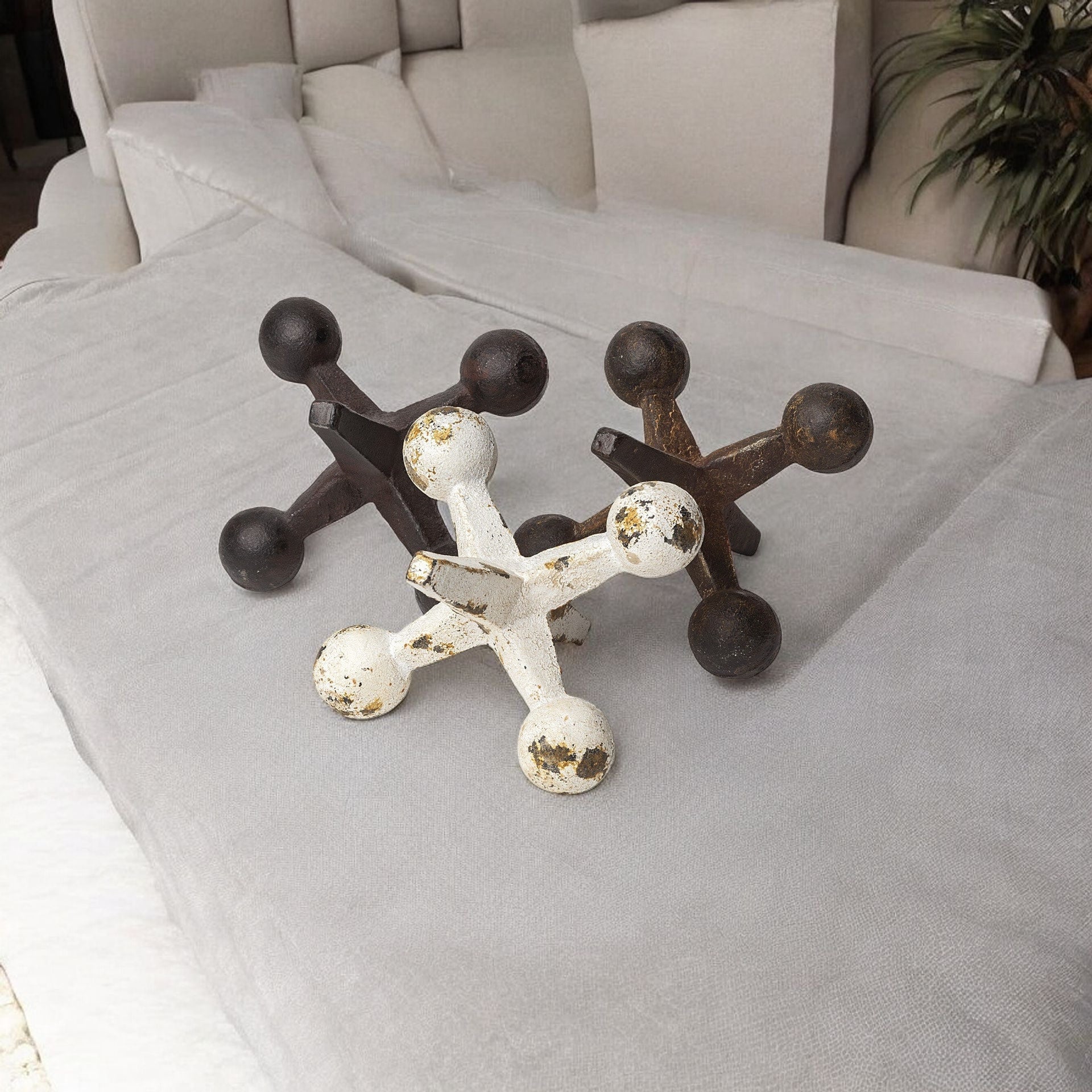 Set Of Three Iron Jack Sculptures-Sculptures-DECOROLALA