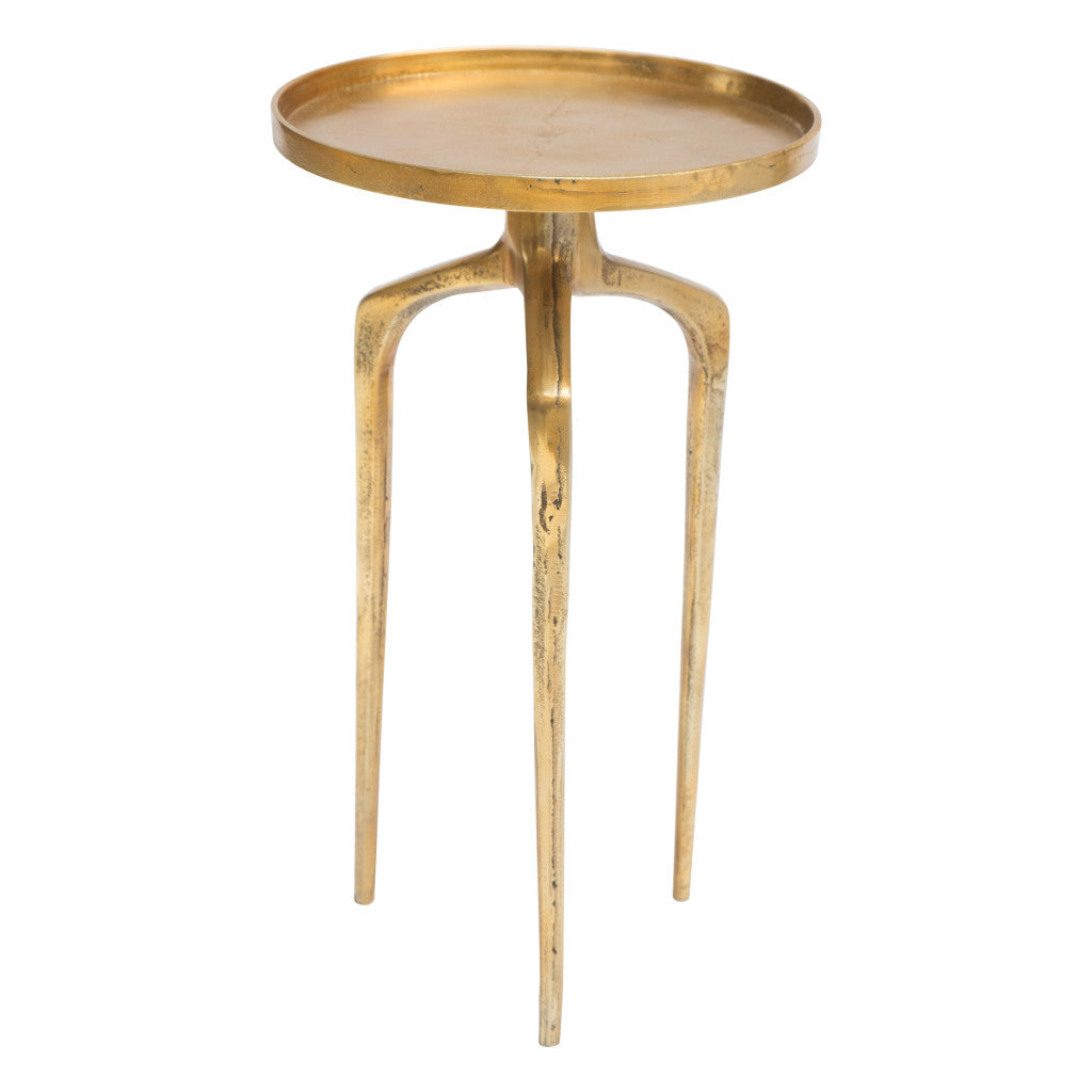 Set Of Two 13" Gold Nested Tables-End-Side Tables-DECOROLALA