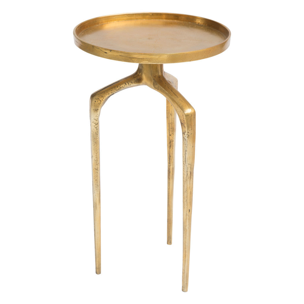 Set Of Two 13" Gold Nested Tables-End-Side Tables-DECOROLALA