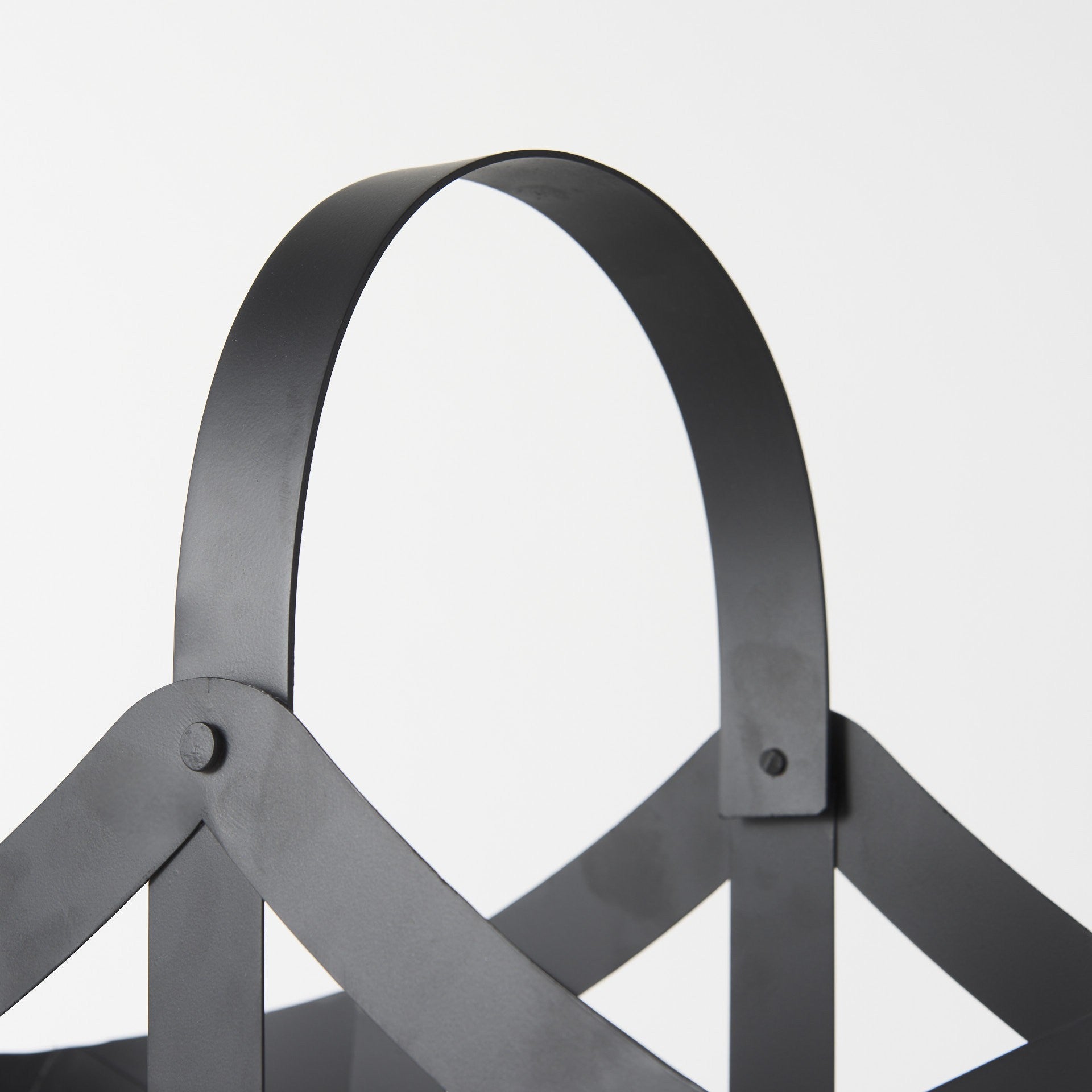 Set Of Two Black Geometric Metal Baskets-Organizers-DECOROLALA