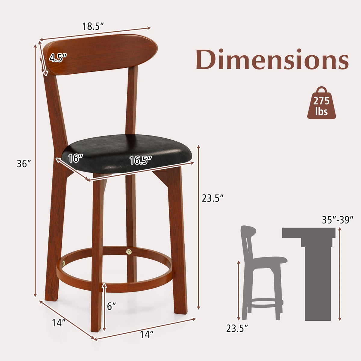 Set of 2 24 Inch Modern Armless Upholstered Cushioned Seat Island Dining Chairs for Kitchen-Dining Chairs-DECOROLALA