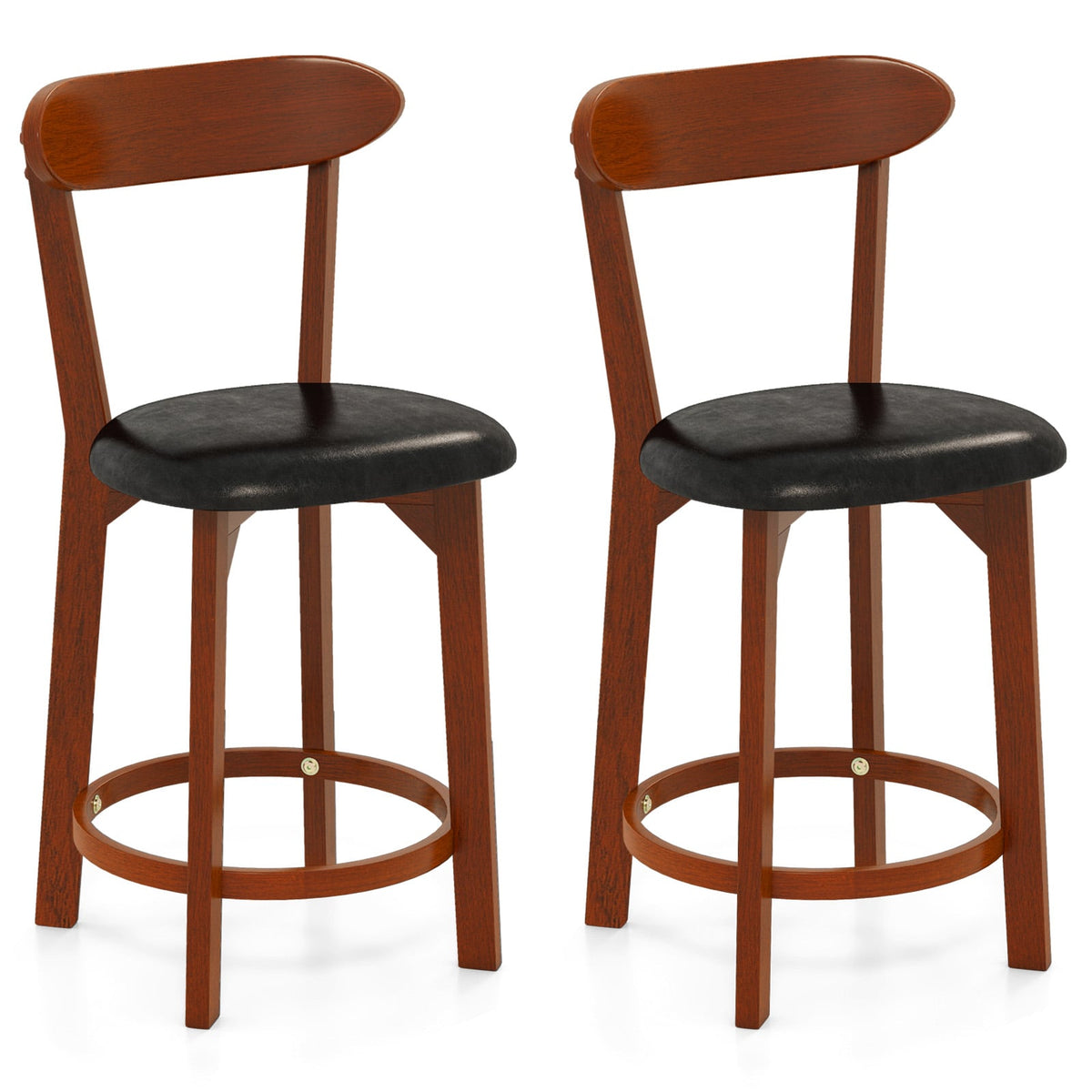Set of 2 24 Inch Modern Armless Upholstered Cushioned Seat Island Dining Chairs for Kitchen-Dining Chairs-DECOROLALA