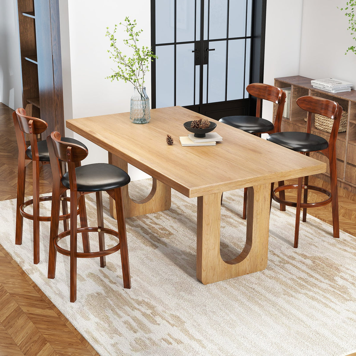 Set of 2 29 Inch Modern Armless Upholstered Cushioned Seat Island Dining Chairs for Kitchen-Dining Chairs-DECOROLALA