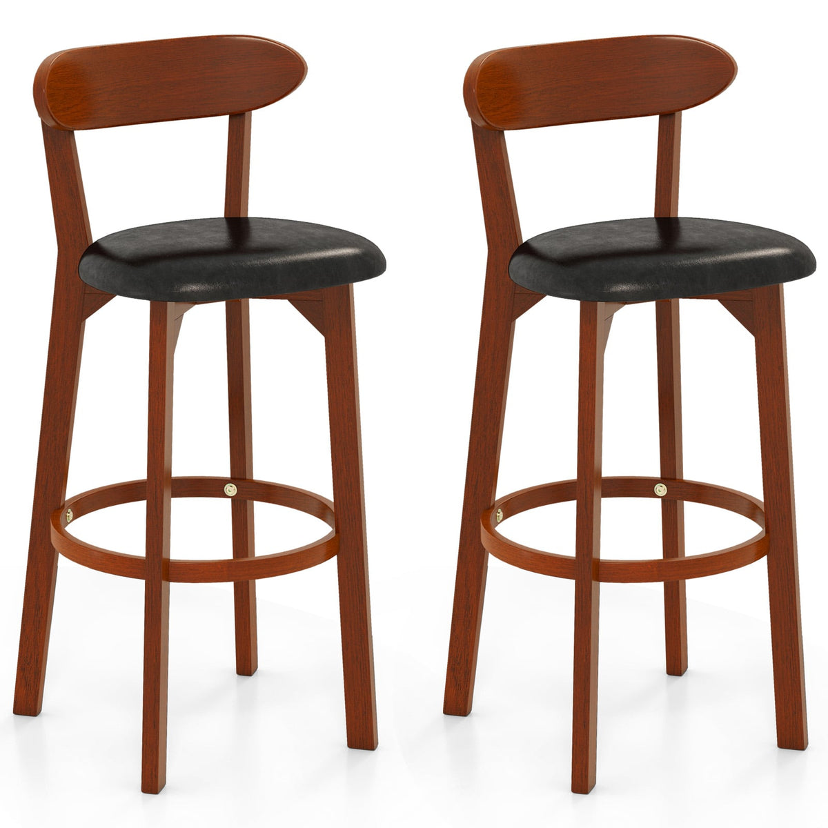 Set of 2 29 Inch Modern Armless Upholstered Cushioned Seat Island Dining Chairs for Kitchen-Dining Chairs-DECOROLALA
