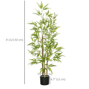 Set of 2 4ft Artificial Tree, Indoor Fake Bamboo with Pot, for Home Office Living Room Decor-Artificial Trees-DECOROLALA