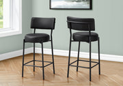 Set of 2 Black Counter Height Barstools 37"H-Bar Stool-DECOROLALA