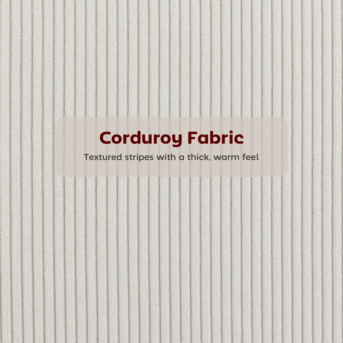 Set of 2 Corduroy Barstools - Cream White 26.8" Seat-Home Furnishings > Kitchen & Dining Furniture > Bar Stools-DECOROLALA