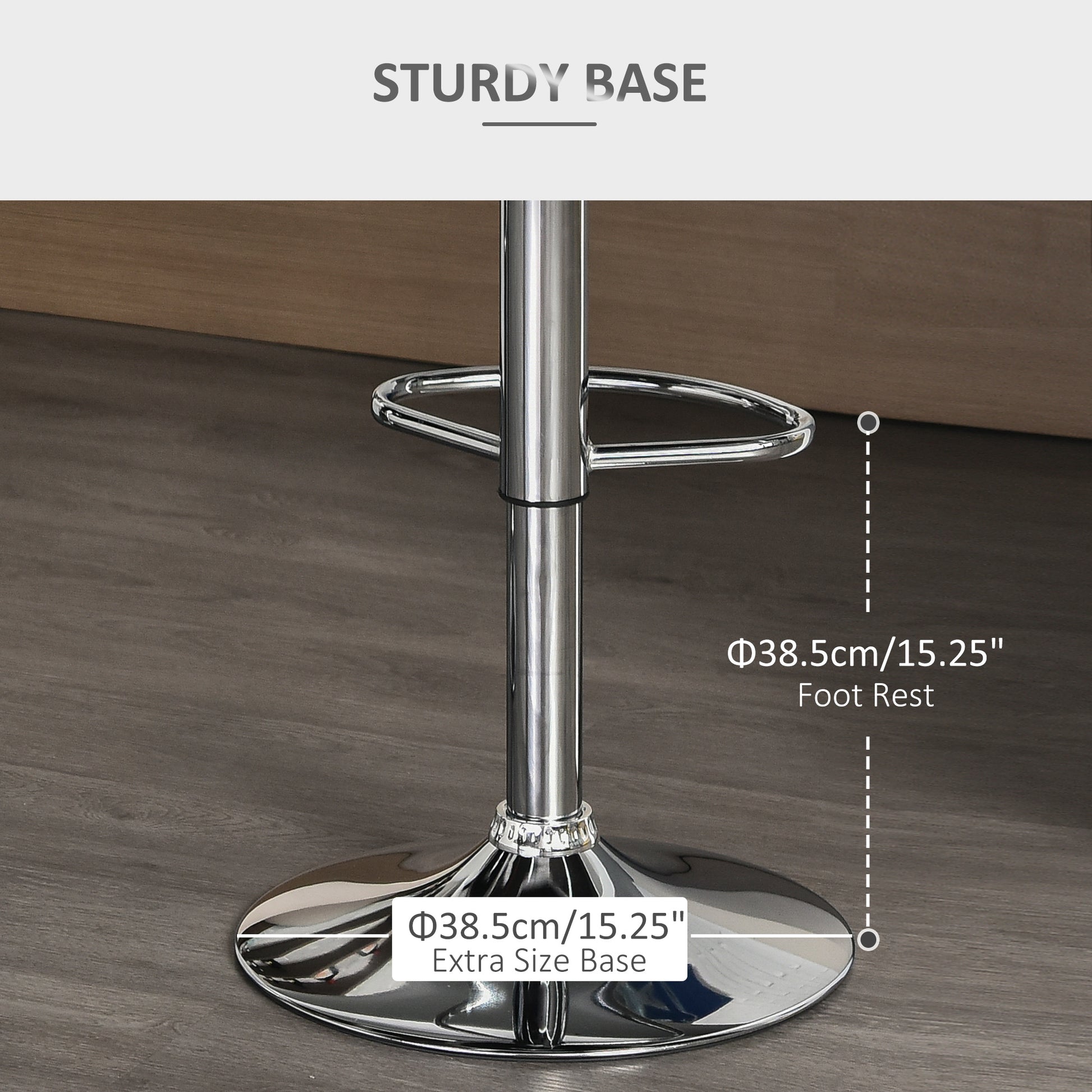 Set of 2 Counter Height Bar Stools Swivel Stool Height Adjustable Bar Chairs with Footrest for Kitchen Dining Home Pub, Grey-Home Furnishings > Kitchen & Dining Furniture > Bar Stools-DECOROLALA