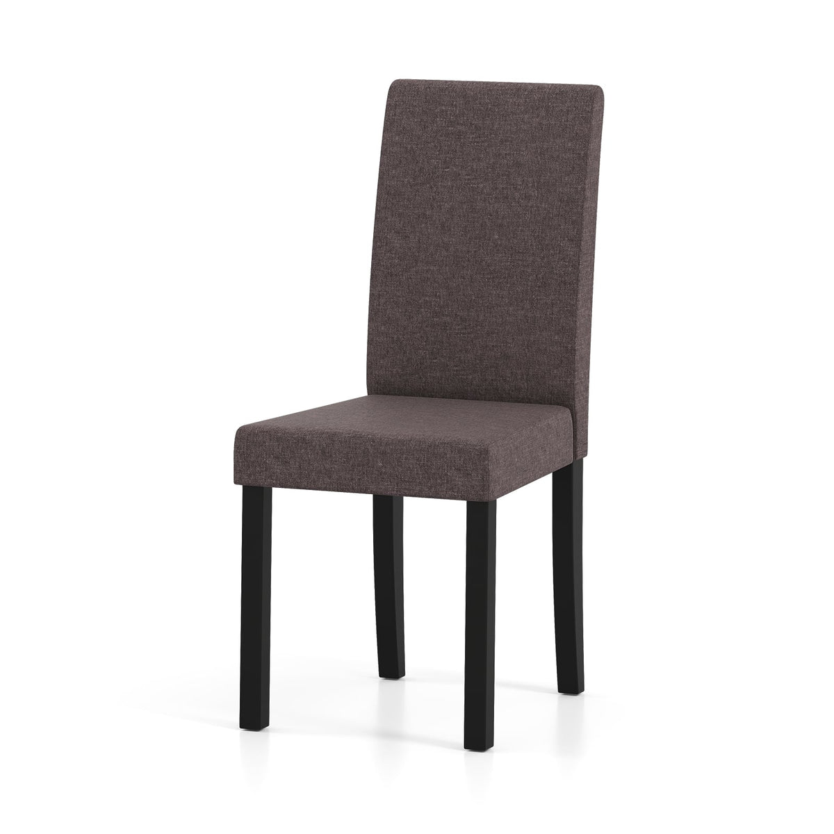 Set of 2 Dining Chair Mid-Century Modern Fabric Upholstered Parson Chairs-Brown-Dining Chairs-DECOROLALA