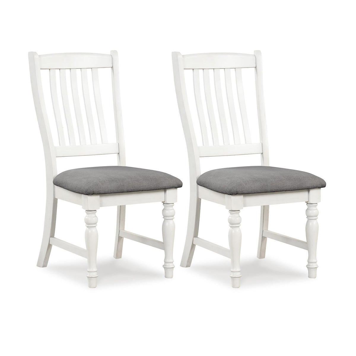 Set of 2 Dining Chairs Kitchen Side Chair with Solid Wood Legs-White-Dining Chairs-DECOROLALA