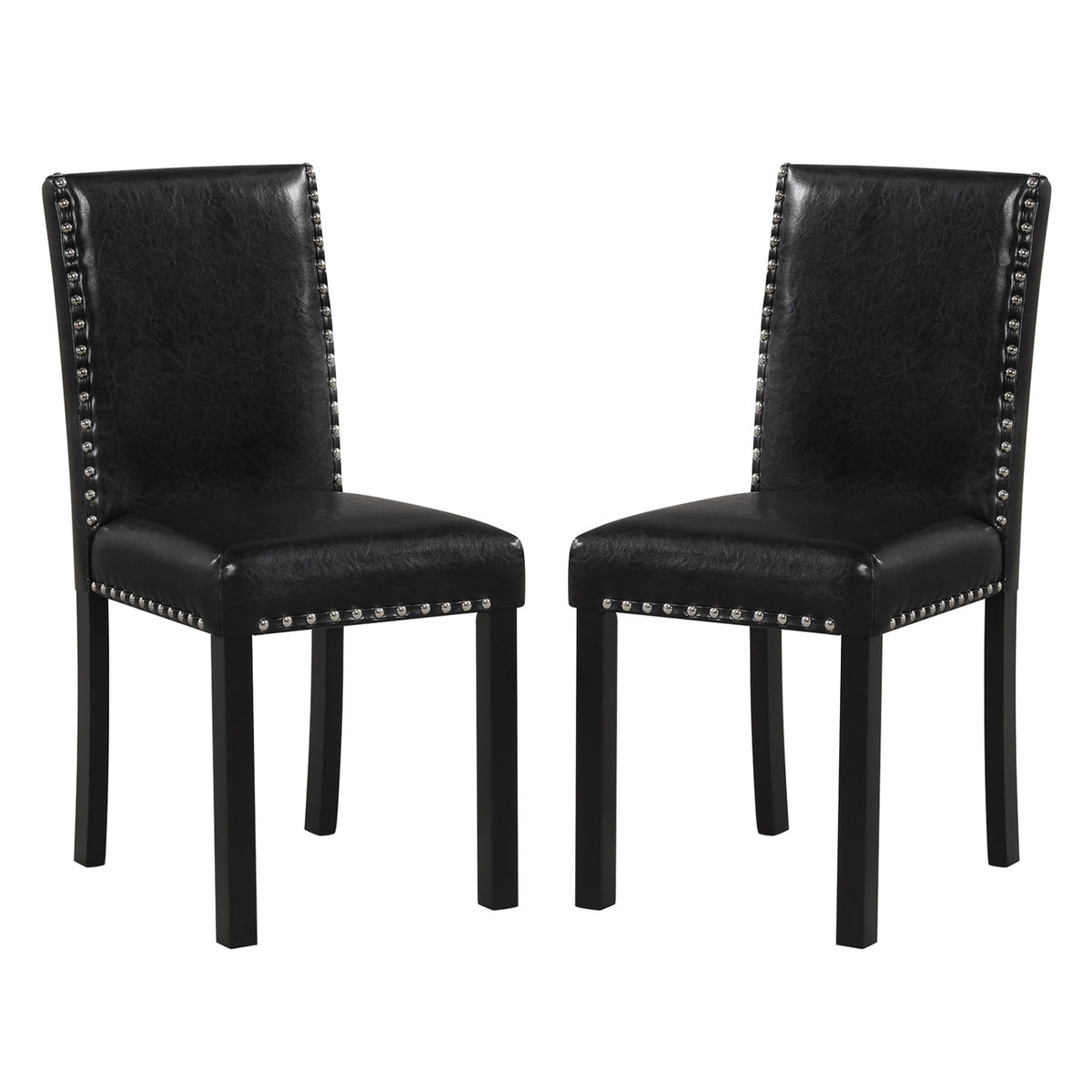 Set of 2 Dining Chairs with Solid Rubber and Wood Legs-Dining Chairs-DECOROLALA