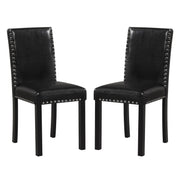 Set of 2 Dining Chairs with Solid Rubber and Wood Legs-Dining Chairs-DECOROLALA