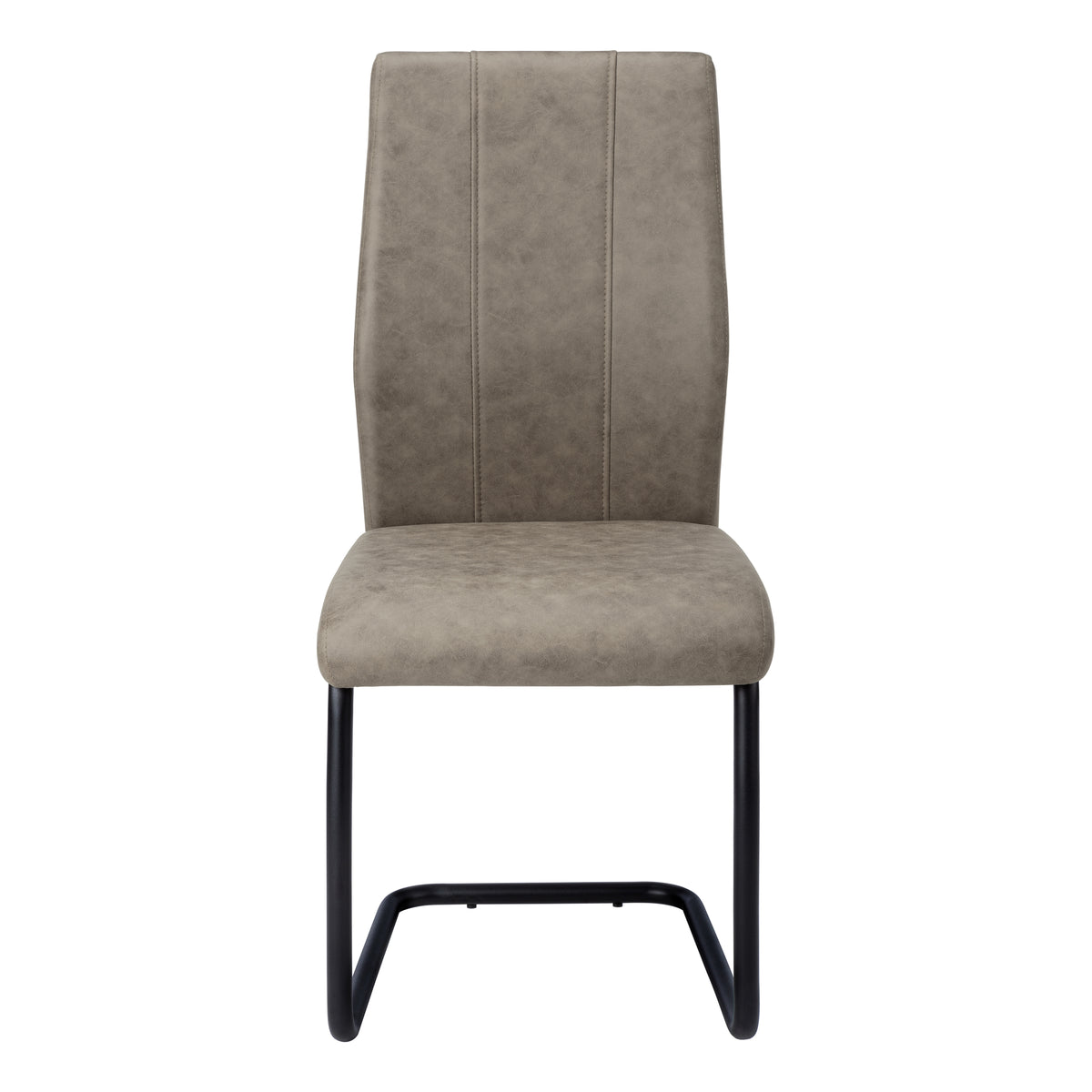 Set of 2 Grey Fabric Dining Chairs 39"H Chrome Legs-Dining Chairs-DECOROLALA