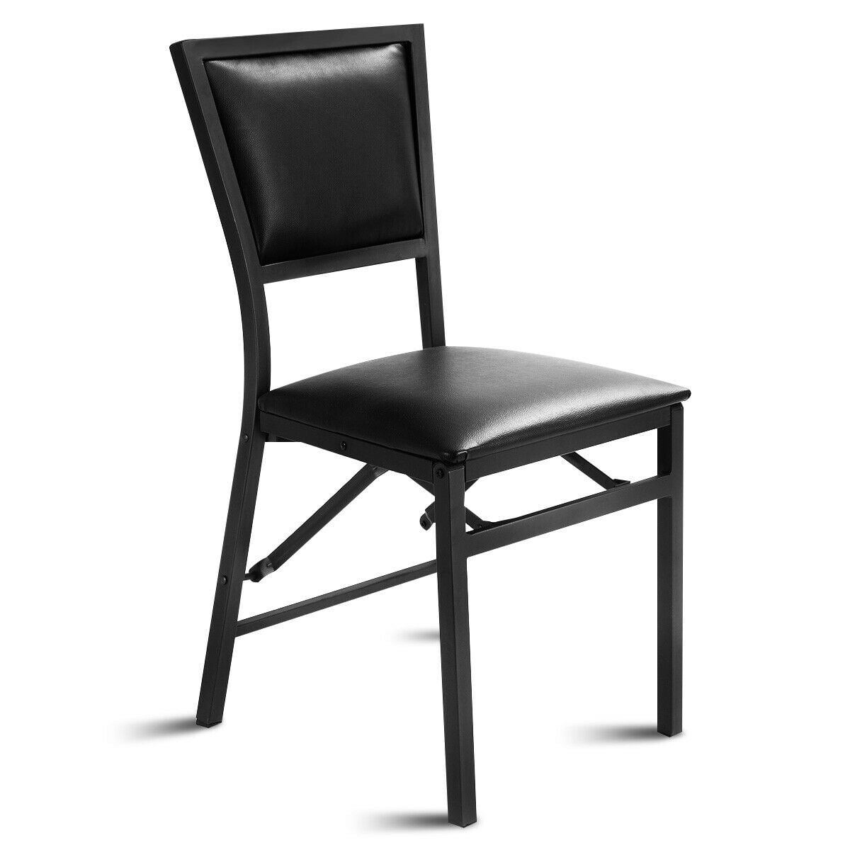 Set of 2 Metal Folding Dining Chair with Space Saving Design-Dining Chairs-DECOROLALA