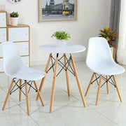 Set of 2 Mid-Century Modern DSW Dining Side Chair-Beige-Dining Chairs-DECOROLALA