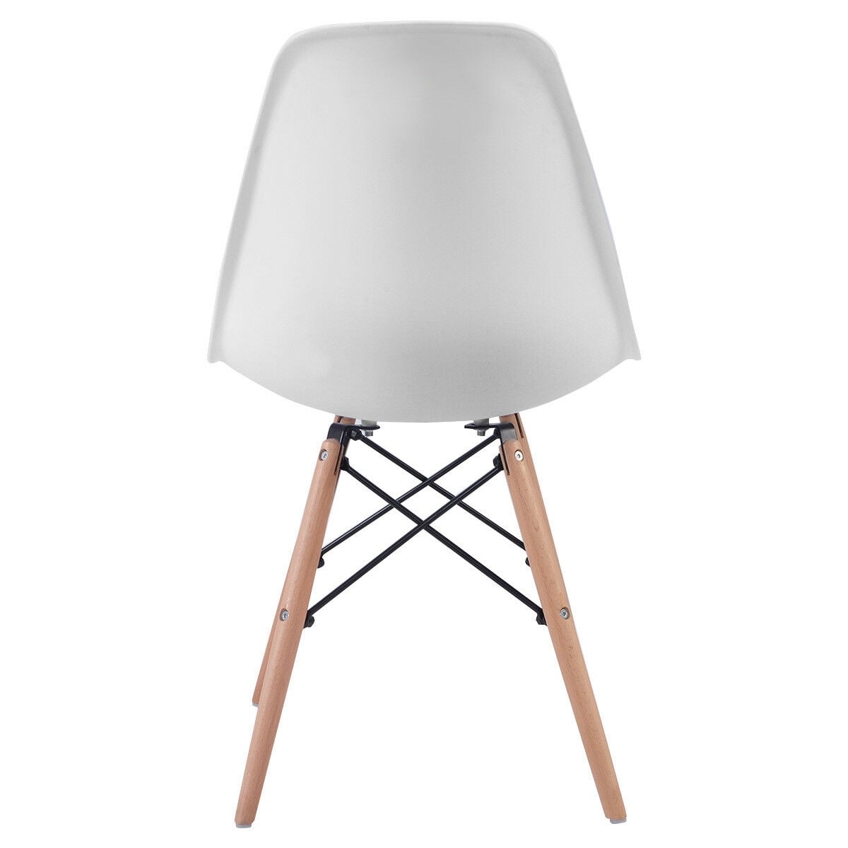 Set of 2 Mid-Century Modern DSW Dining Side Chair-Beige-Dining Chairs-DECOROLALA