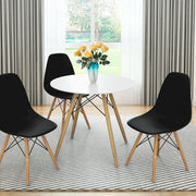 Set of 2 Mid-Century Modern DSW Dining Side Chair-Dark Black-Dining Chairs-DECOROLALA