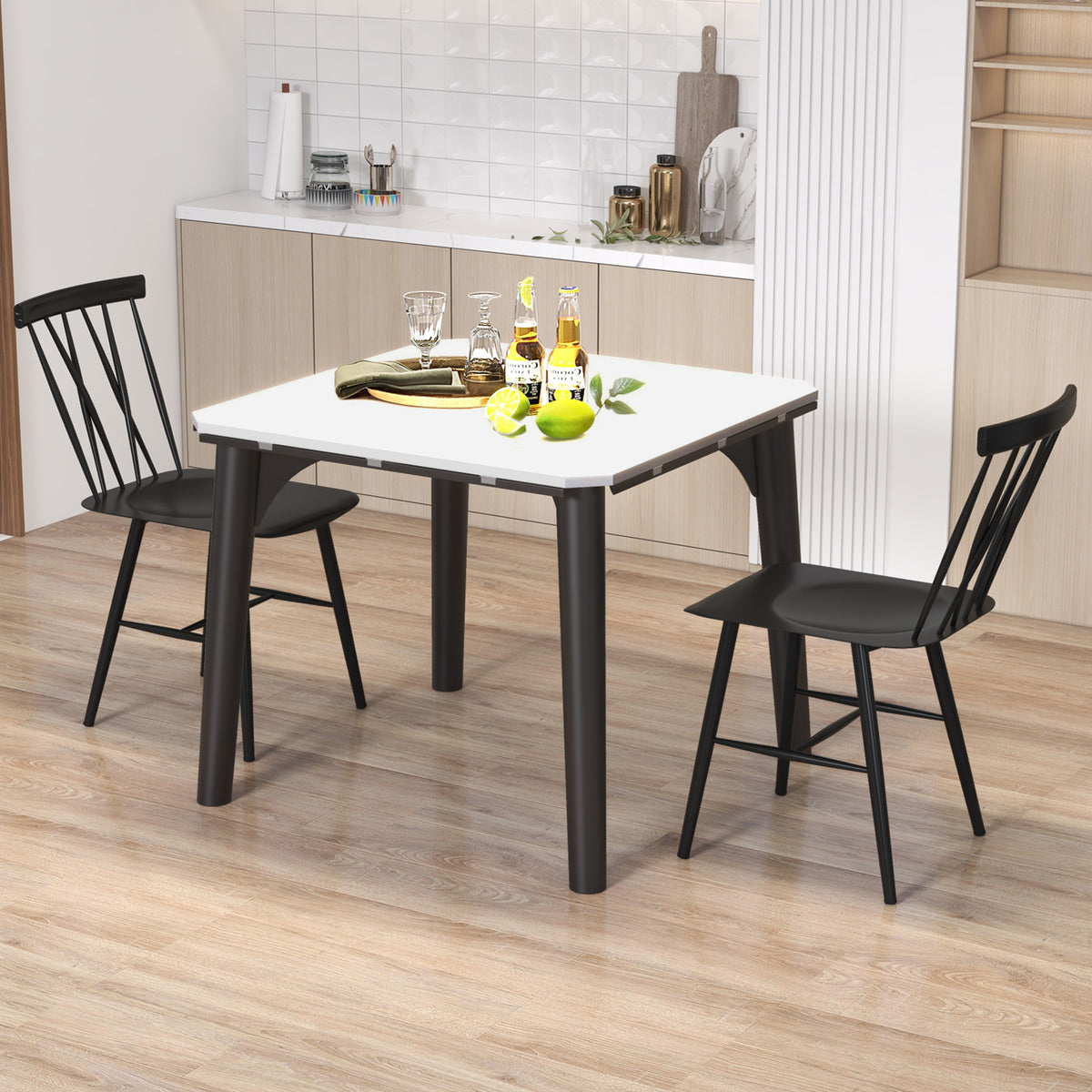 Set of 2 Modern Dining Chairs with Backrest-Dining Chairs-DECOROLALA