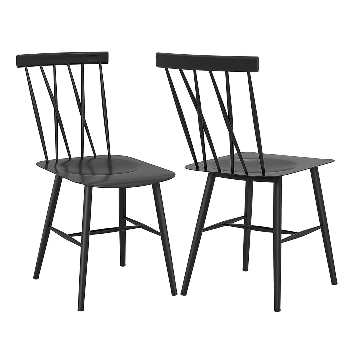 Set of 2 Modern Dining Chairs with Backrest-Dining Chairs-DECOROLALA