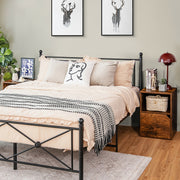 Set of 2 Nightstands Side End Table for Living Room-Brown-Nightstands-DECOROLALA