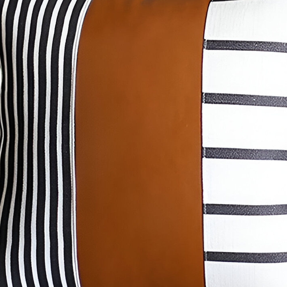 Set of 2 Rustic Brown Geometric Throw Pillows-Accent Throw Pillows-DECOROLALA