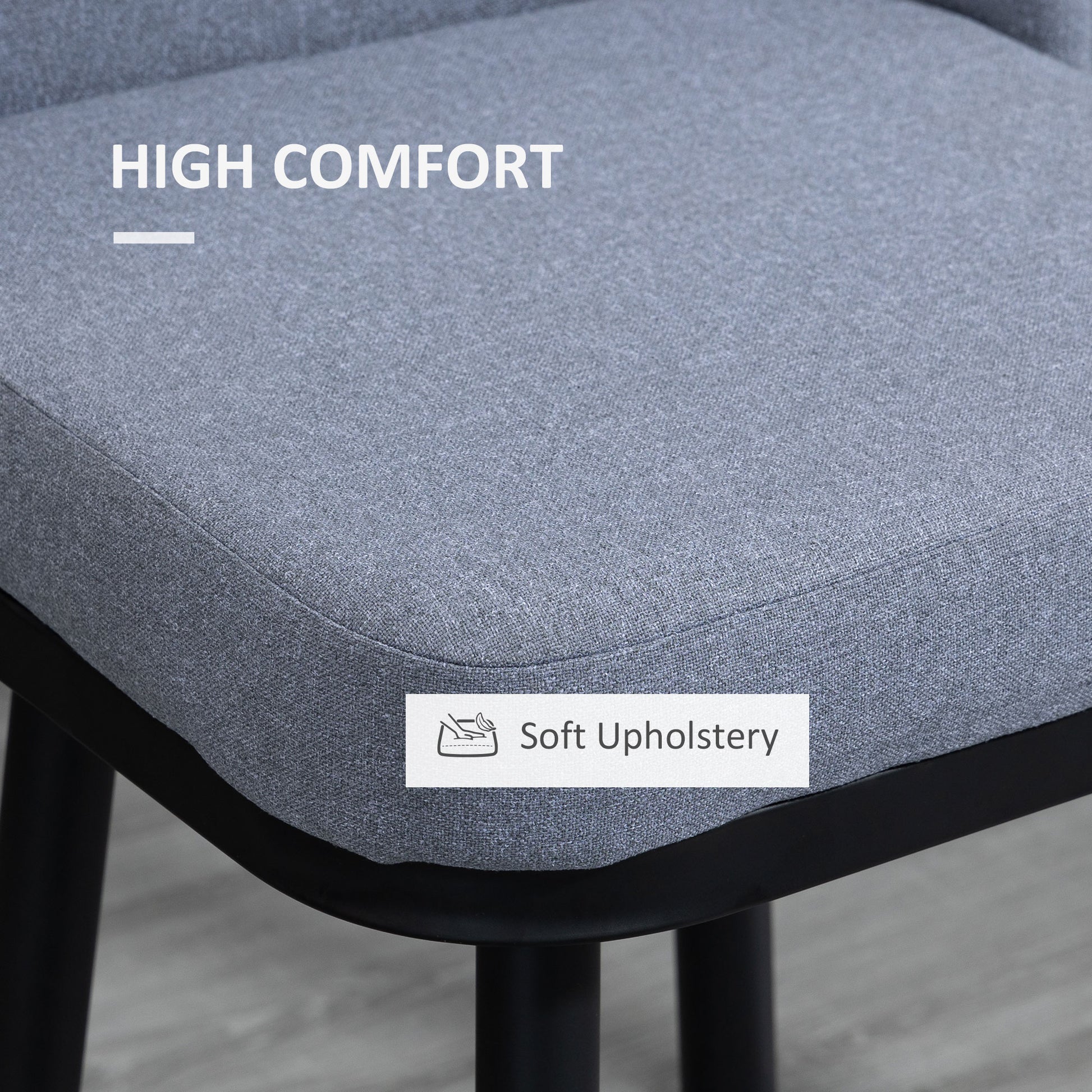 Set of 2 Swivel Bar Stools - Light Grey Linen 42"H-DECOROLALA