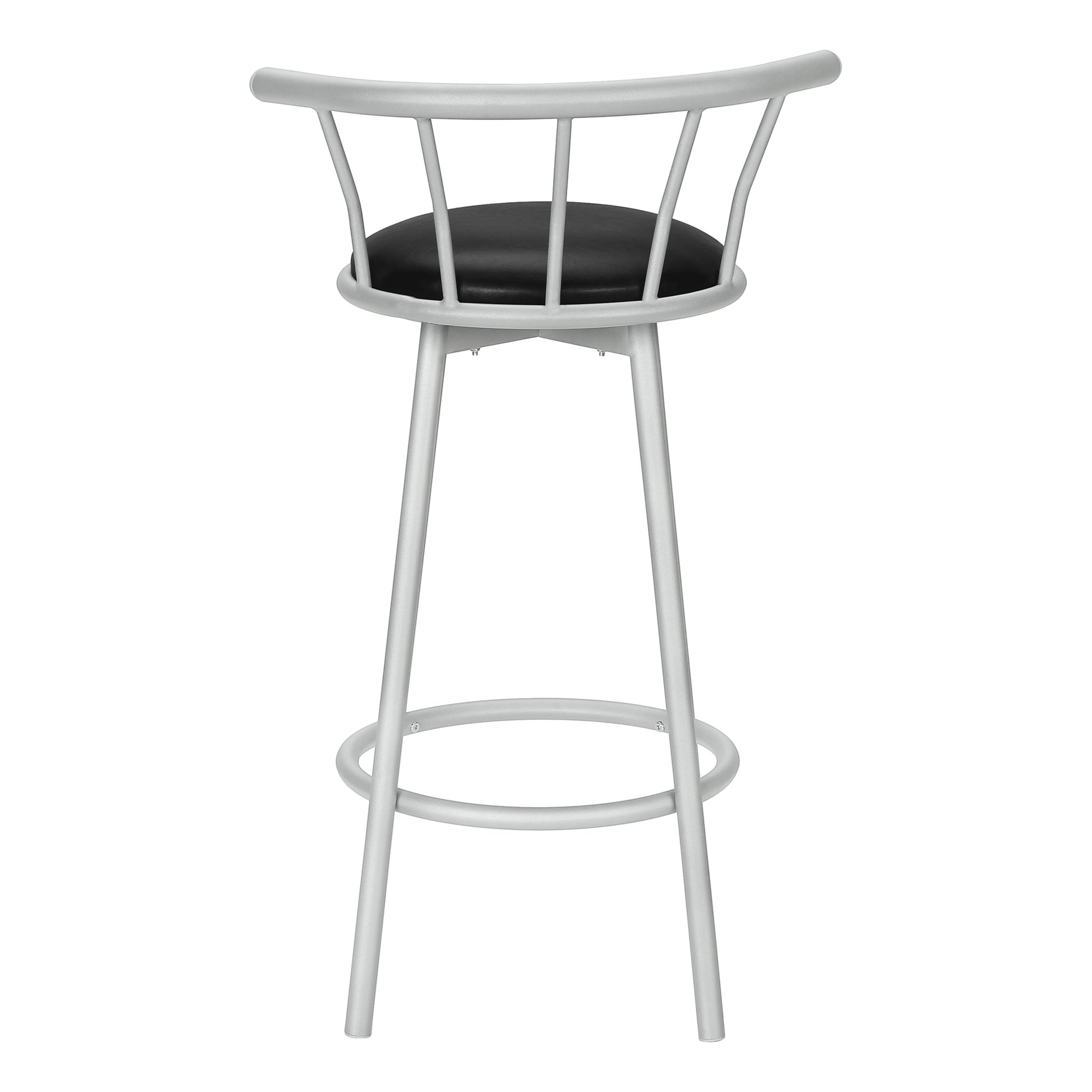 Set of 2 White Metal Swivel Barstools, 37"H-Bar Stool-DECOROLALA