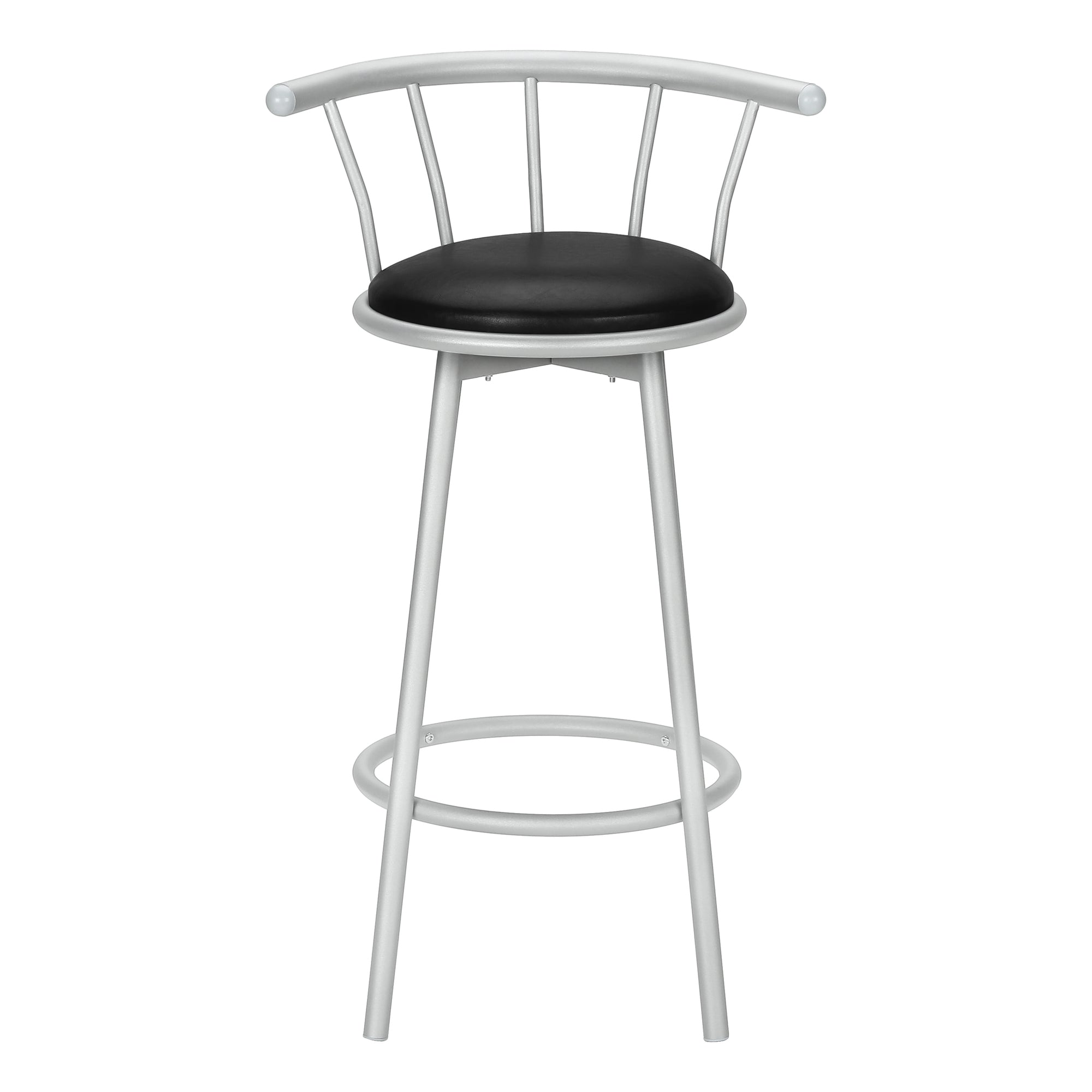 Set of 2 White Metal Swivel Barstools, 37"H-Bar Stool-DECOROLALA
