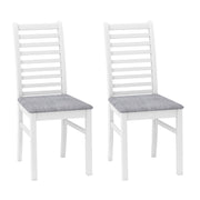 Set of 2 Wooden Dining Chair with Rubber Wood Legs for Living Room-White-Dining Chairs-DECOROLALA