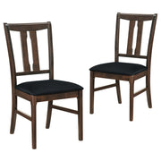 Set of 2 Wooden Upholstered Dining Chairs with High Curved Back-Walnut-Dining Chairs-DECOROLALA