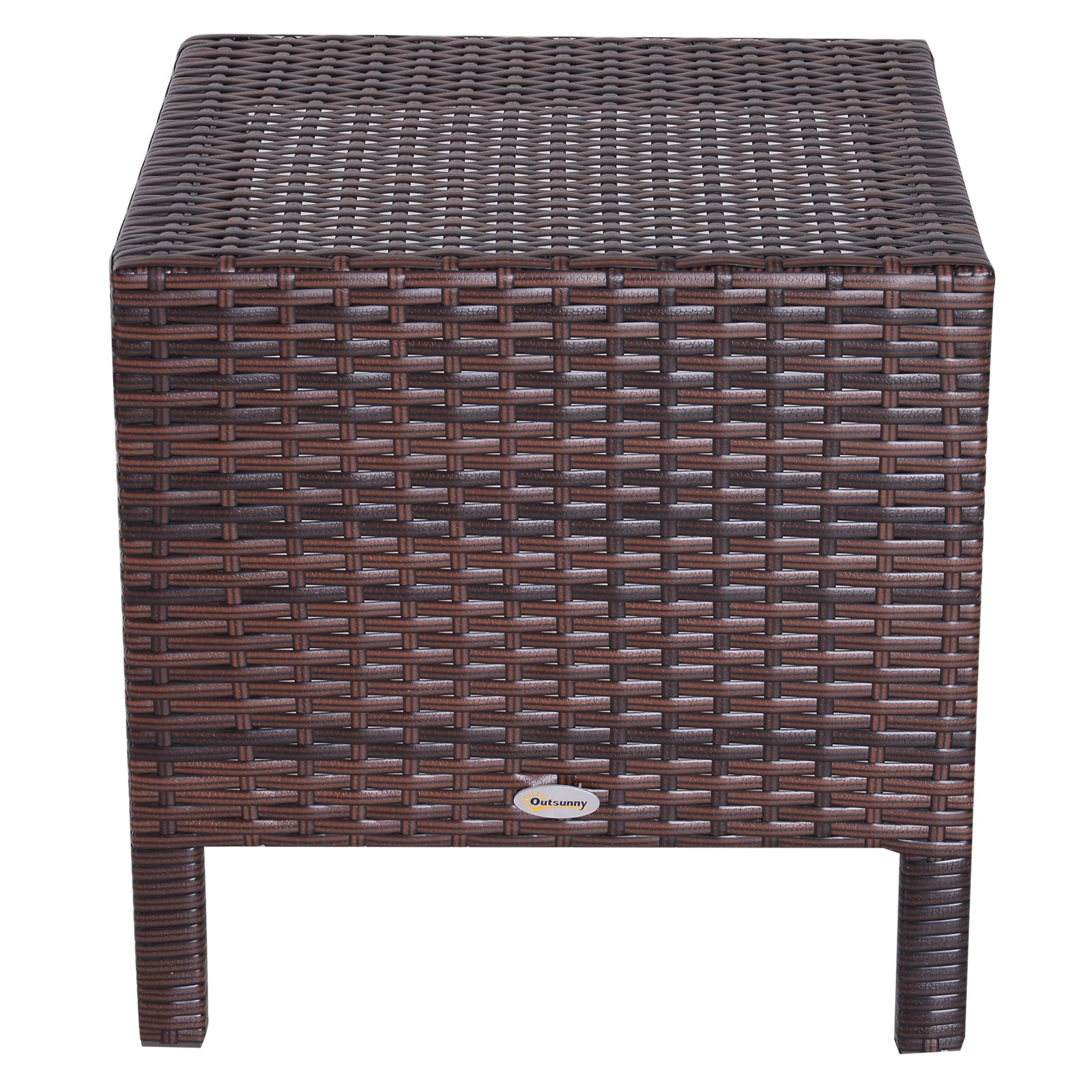 Set of 3 Wicker Nesting Tables - Brown Outdoor Rattan-Patio & Garden > Patio Furniture > Bistro Sets-DECOROLALA