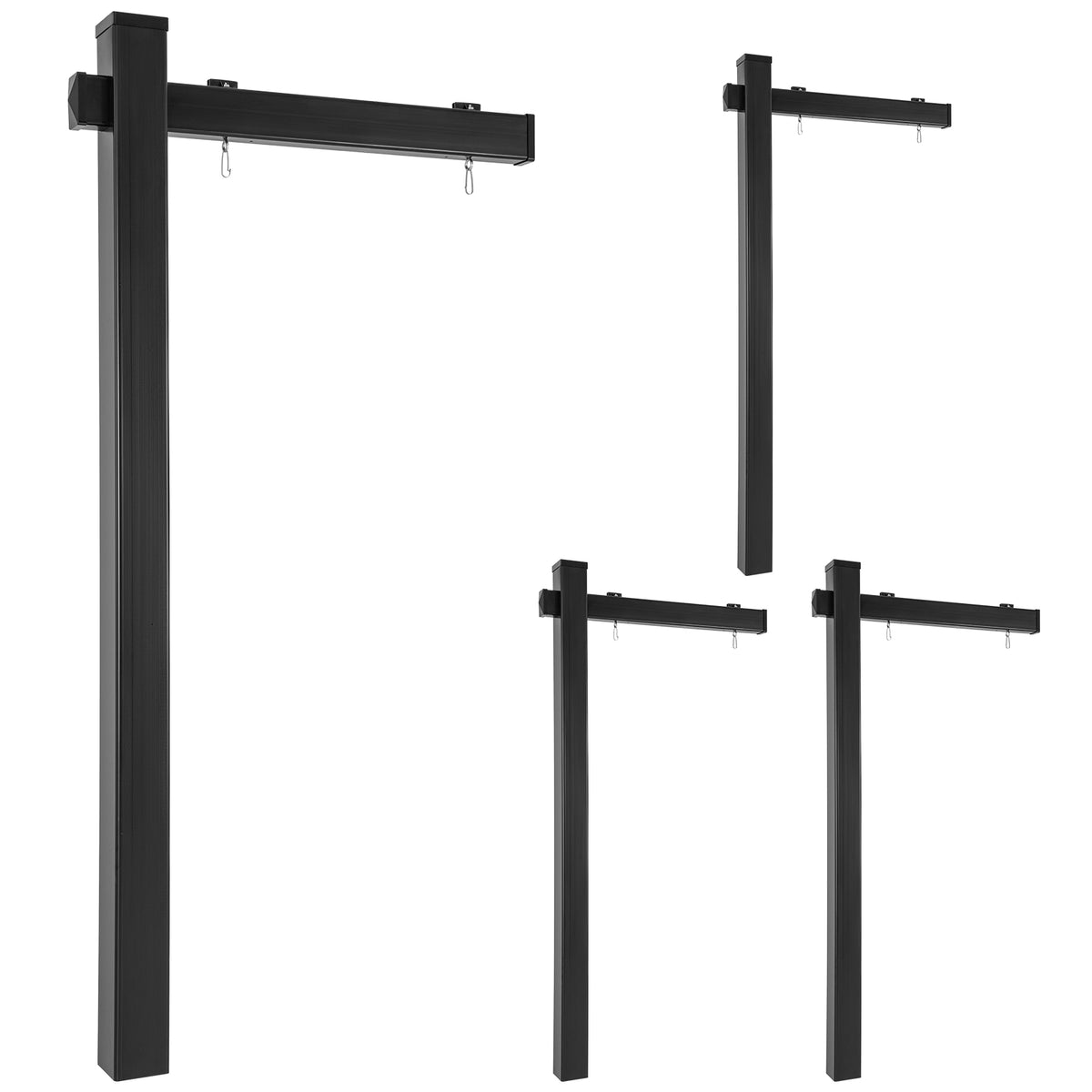 Set of 4 6 Feet Vinyl UPVC Real Estate Realtor Yard Sign Post-Black-Outdoor Decor-DECOROLALA