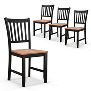 Set of 4 Dining Chair Spindle Back Wooden Legs-Dining Chairs-DECOROLALA