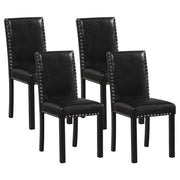 Set of 4 Dining Chairs with Solid Rubber and Wood Legs-Dining Chairs-DECOROLALA