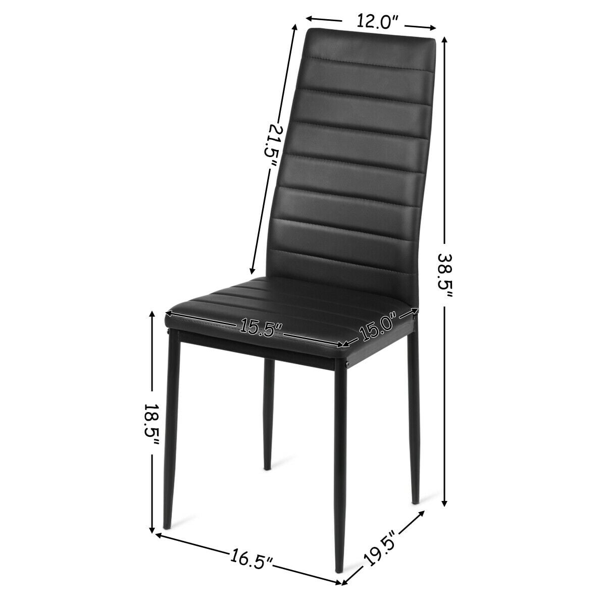 Set of 6 High Back Dining Chairs-Set of 6-Dining Chairs-DECOROLALA