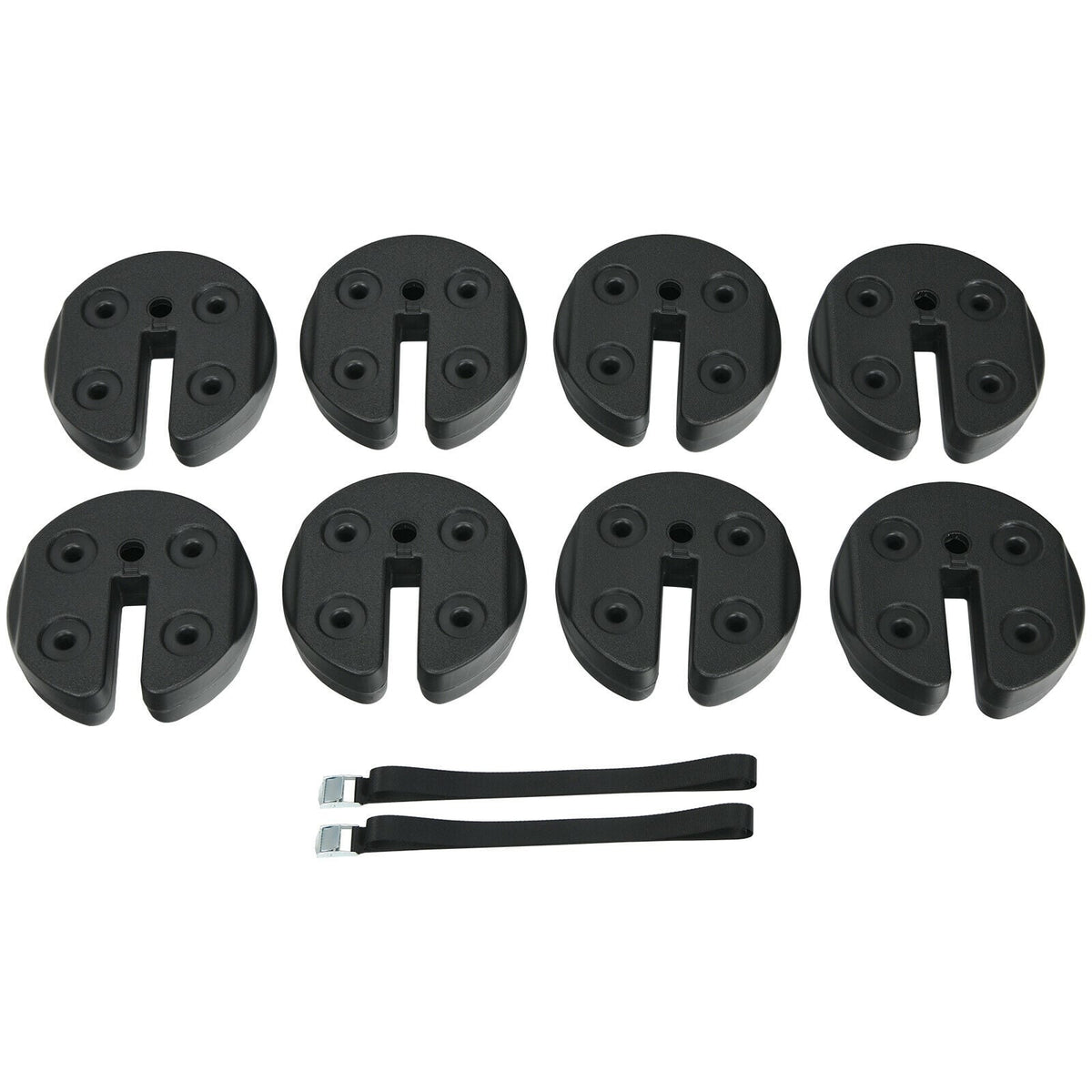 Set of 8 Canopy Weights 40lbs Weight Plate Kit with No-Pinch Design-Outdoor Umbrella Bases-DECOROLALA