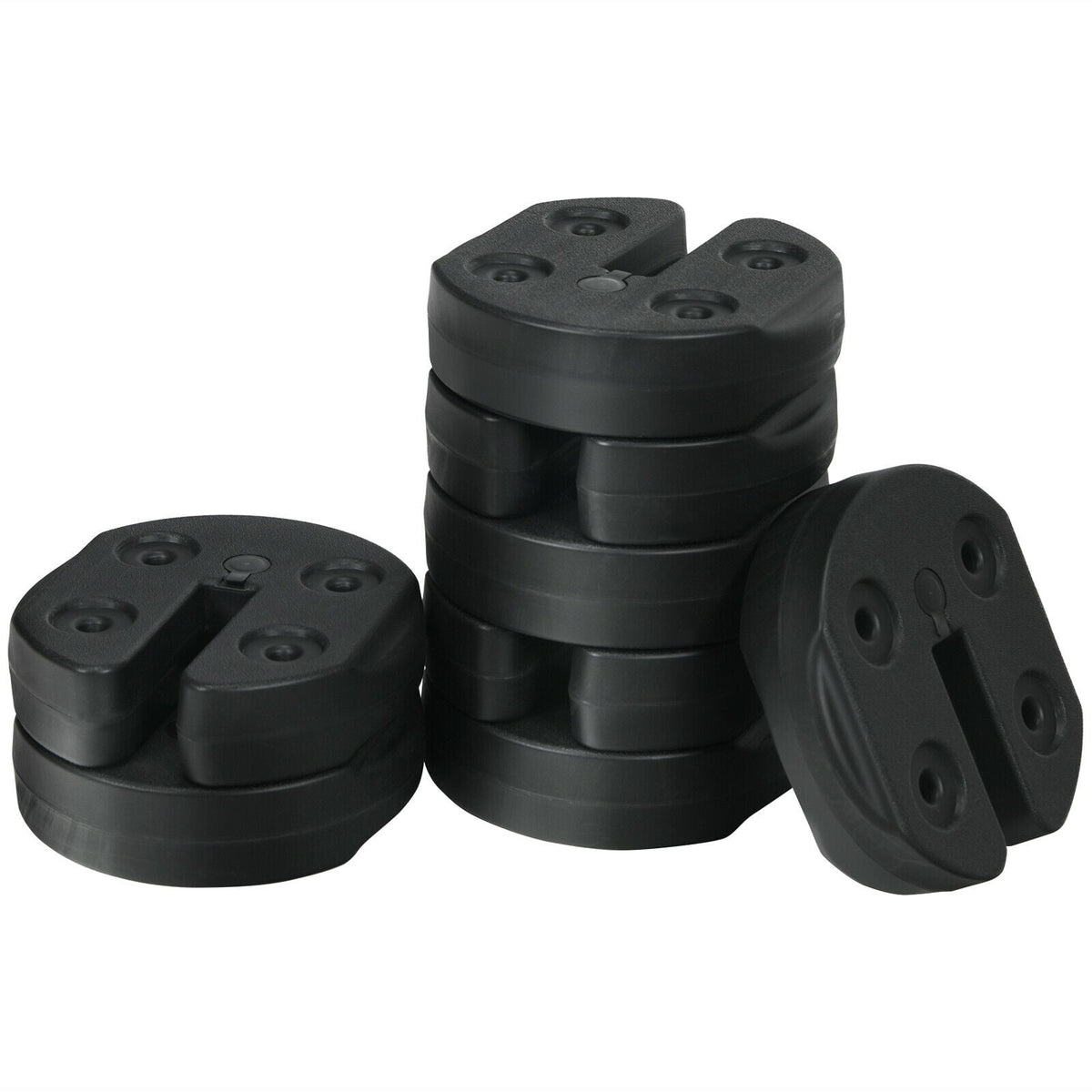 Set of 8 Canopy Weights 40lbs Weight Plate Kit with No-Pinch Design-Outdoor Umbrella Bases-DECOROLALA