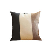 Set of Four 18" Black Ivory And Brown Fabric Throw Pillow Covers-Accent Throw Pillows-DECOROLALA