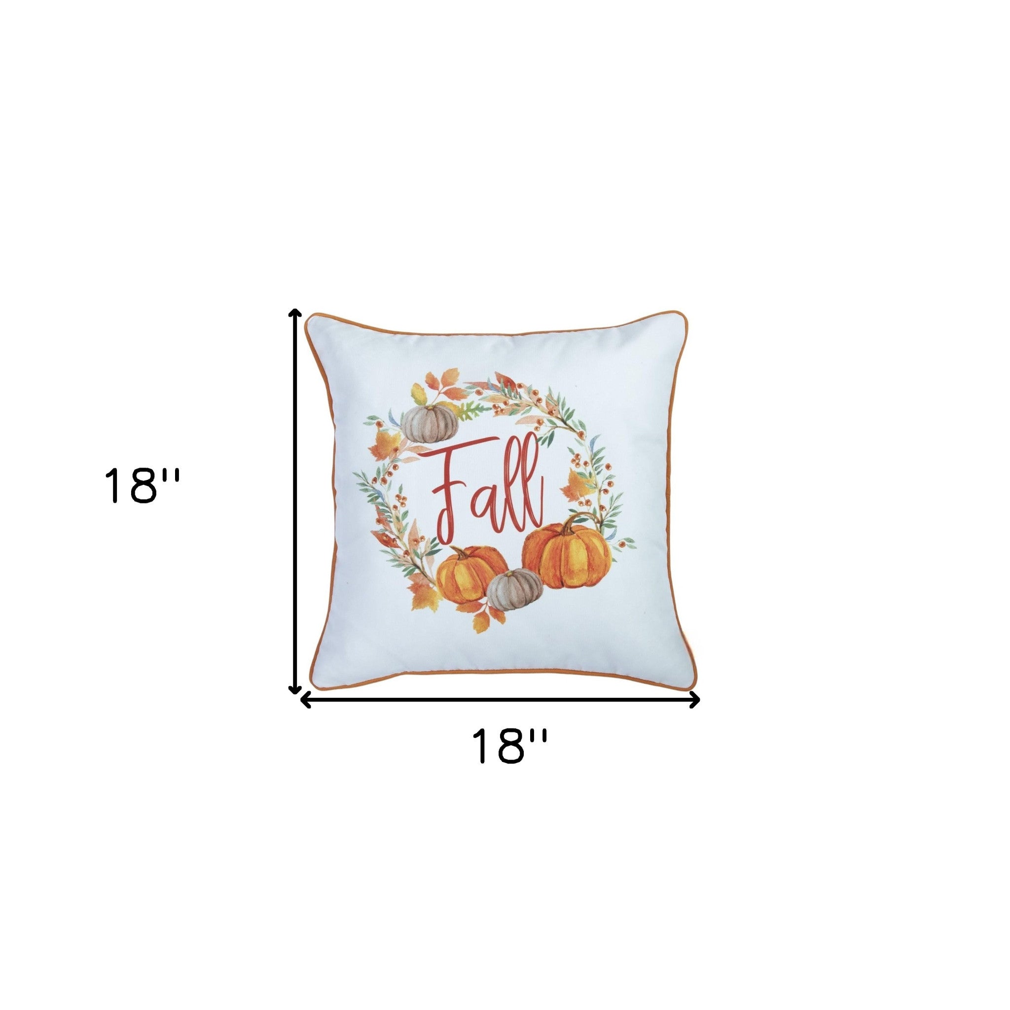 Set of Four 18" Brown Orange And White Fabric Throw Pillow Covers-Accent Throw Pillows-DECOROLALA